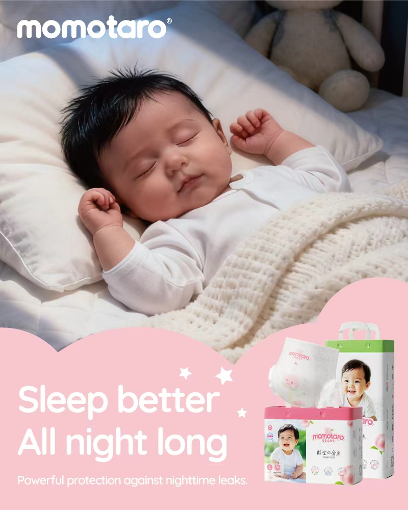 Ngủ ngon suốt đêm với tã trẻ em Momotaro