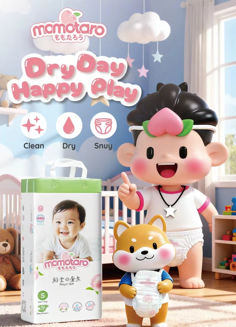 Tã giấy Momotaro Baby – Khô thoáng thoải mái cho mỗi ngày hạnh phúc