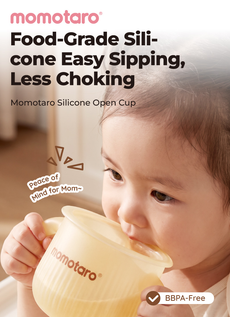 Cốc mở silicone Momotaro – Dễ dàng nhấm nháp cho trẻ nhỏ