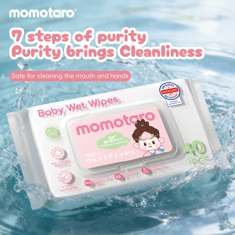 Khăn ướt Momotaro Baby: 7 bước tinh khiết để chăm sóc em bé hàng ngày