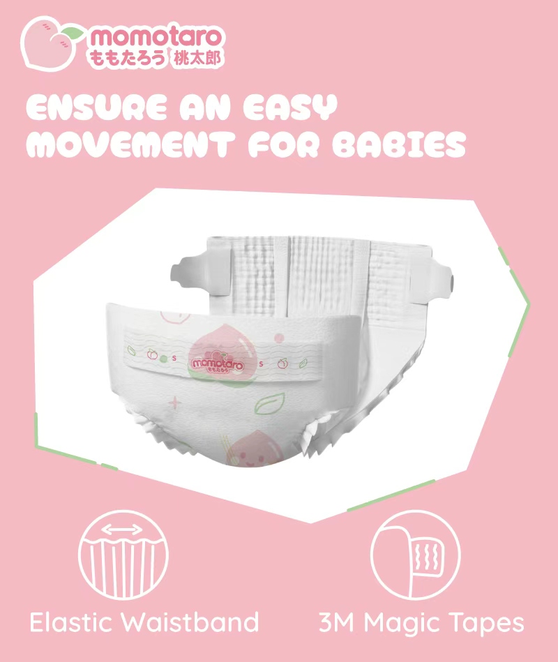 Tã giấy Momotaro Baby: Được thiết kế để di chuyển tự do và vui vẻ