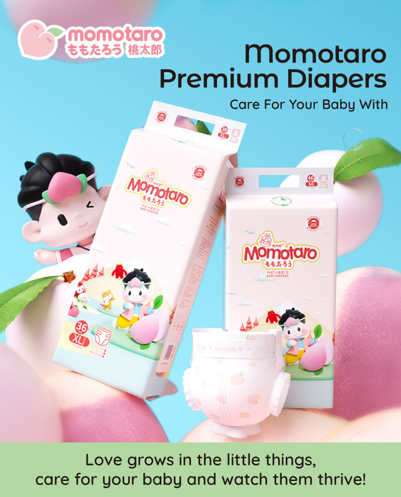 Tã baby Premium Momotaro-Ultra Soft, Siêu hấp thụ, thân thiện với da