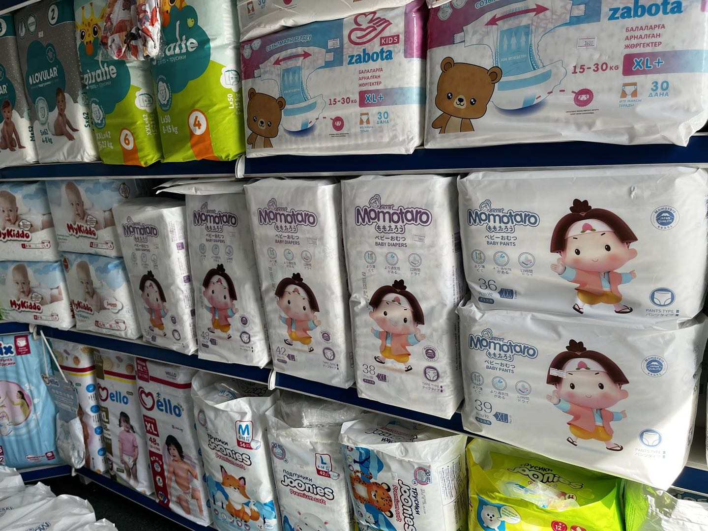 Hoạt động bán sản phẩm ngoại tuyến dành cho bà mẹ và trẻ em của Momotaro bao phủ nhiều thành phố ở năm quốc gia Trung Á.