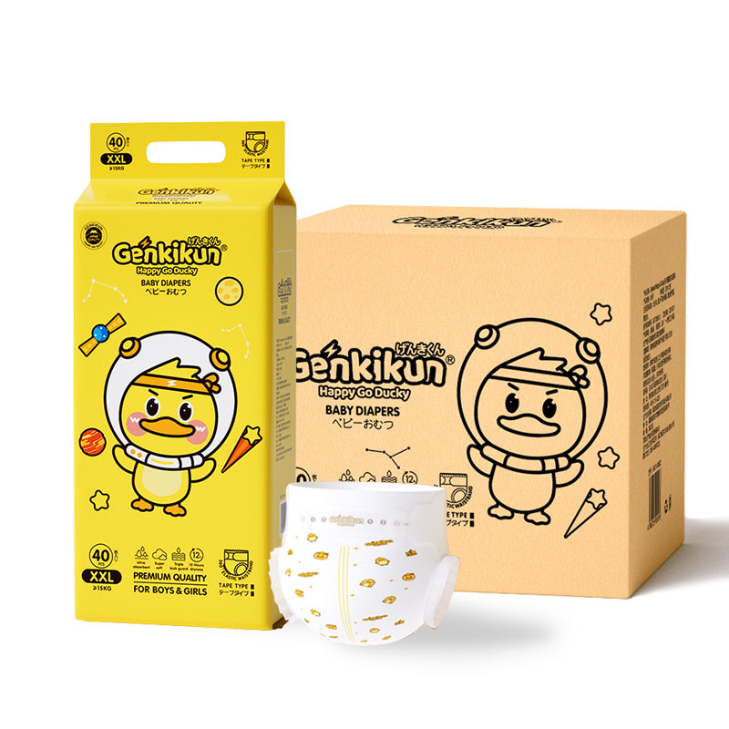 Tã giấy Genkikun Ultra Soft Sản phẩm thoải mái cho bé Tã thoáng khí dùng một lần cho trẻ mới biết đi